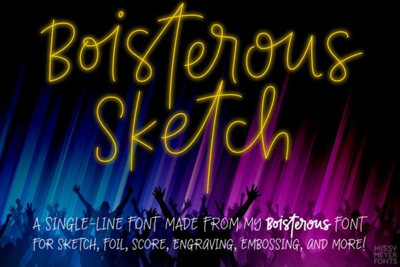 Boisterous Sketch: The Single-Line Font for Modern Crafters