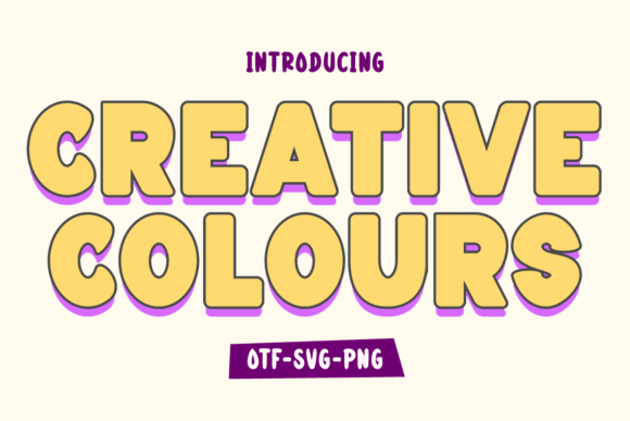 Creative Colours: A Retro Font for Vibrant Projects