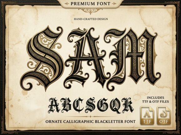 Sam: The Gothic Blackletter Font for Majestic Branding