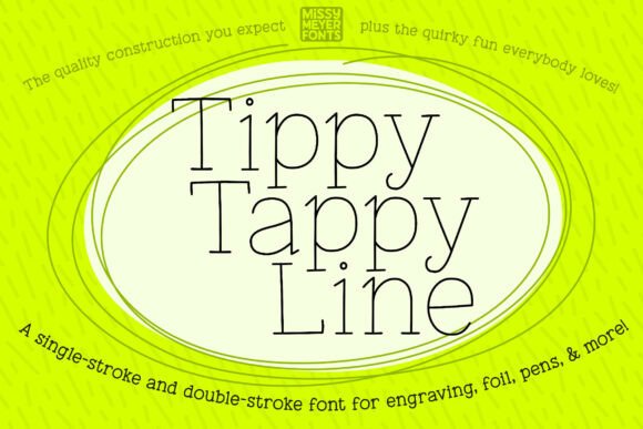 Tippy Tappy Line: A Creative Font for Modern Makers