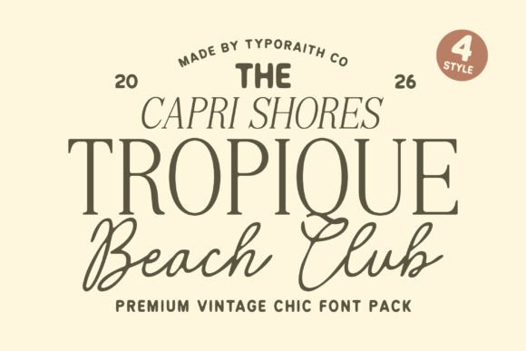 Tropique: A Vintage Coastal Font for Modern Creators